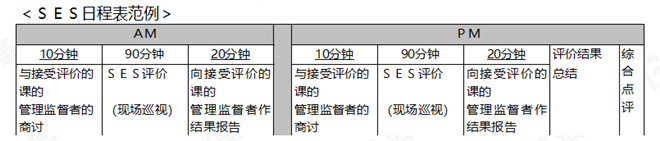 SES日程表 SES日程表